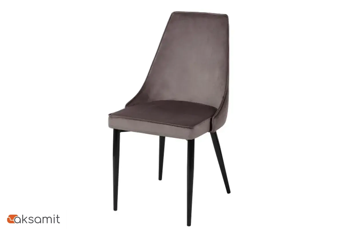 Стул Лорд (Муар черный/велюр (Dream stone (серо-коричневый)) СРП-071