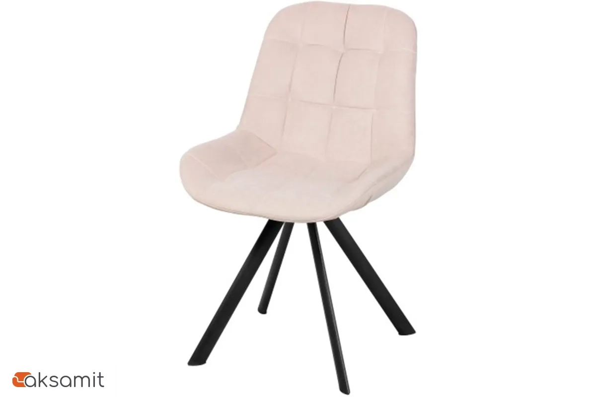 Стул поворотный Тоскана Стиль (Муар черный/Велюр Dream bone/Кремовый) СРП-433