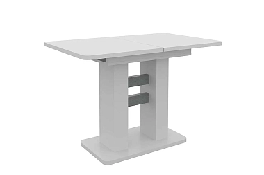 Обеденный стол раскладной Турин (Белый/Титан)