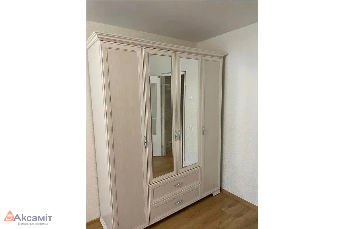 Венеция 2 Шкаф для одежды 4-х дверный с ящиками с зеркалом фото