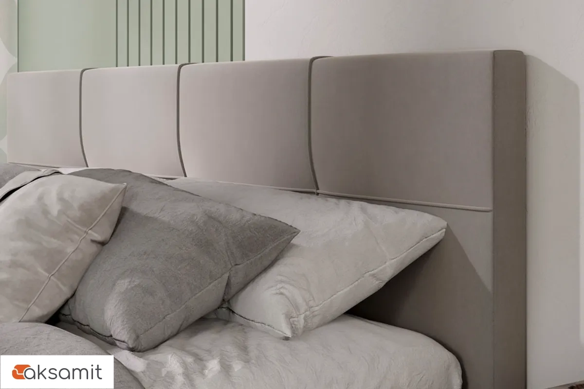 Кровать Лора с ПМ и заглушиной 180х200 (Велюр / Confetti Smoke)