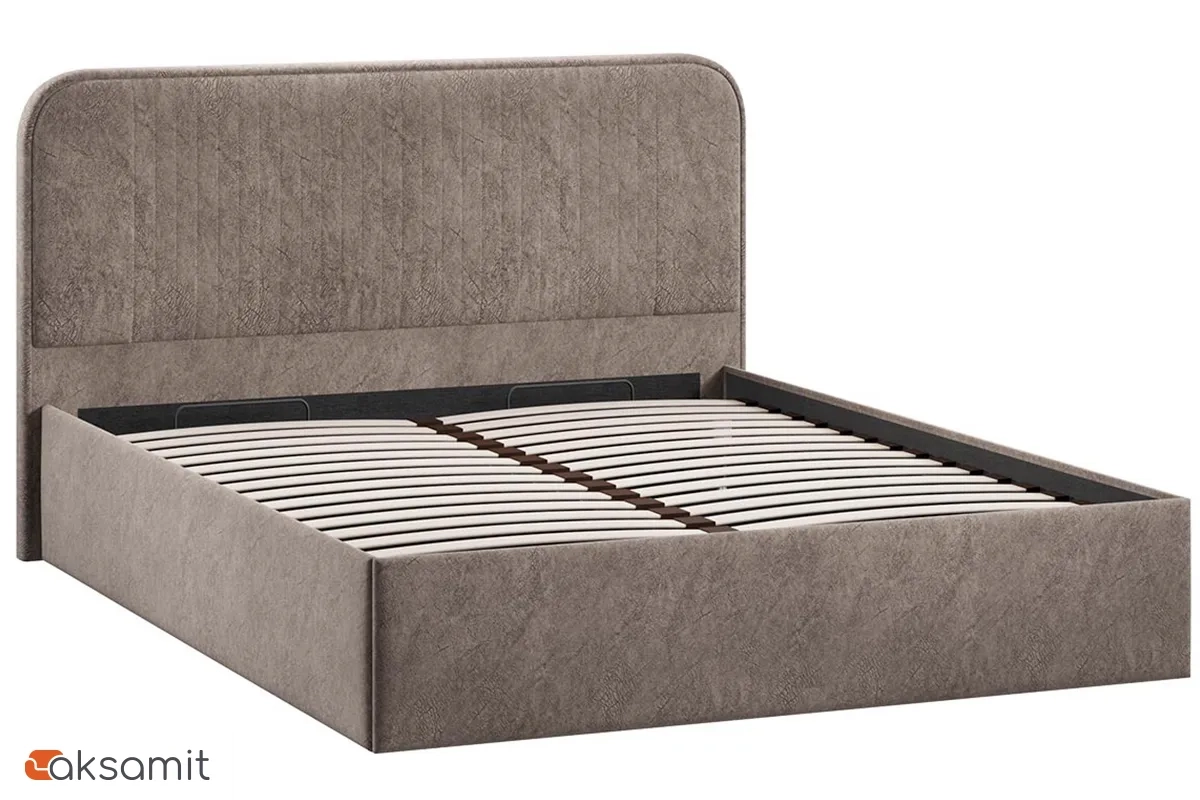 Кровать Тиффани c подъемным механизмом 160х200 Тип 1 (Микровелюр/Wellmart Latte) Кровать Тиффани c подъемным механизмом 160х200 Тип 1 (Микровелюр/Wellmart Latte)