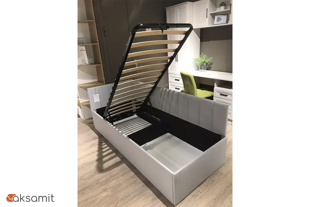 Кровать Мика с ПМ 80х200 универсальная Newtone Light GREY Кровать Мика с ПМ 80х200 универсальная Newtone Light GREY