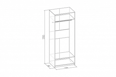 Марсель 54 Шкаф для одежды фасады зеркало+стандарт фото