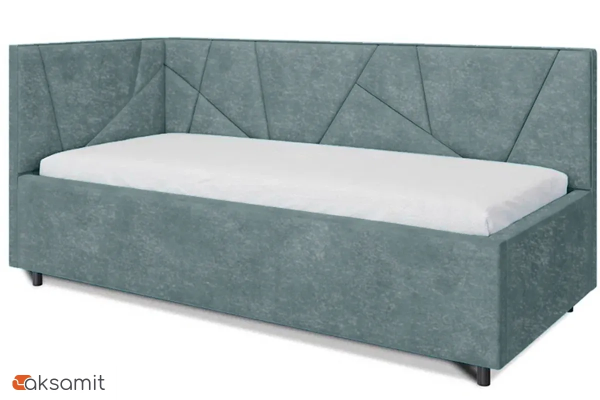 Кровать Рица с ПМ 90х200 (Небби 26 / Левый угол) 5 кат.