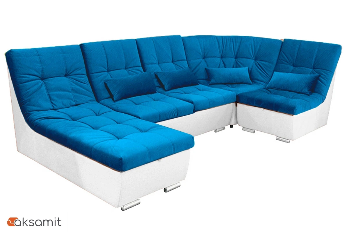 Угловой диван София 2 ДКУ 3Т латы Dublin 01 Бирюзовый