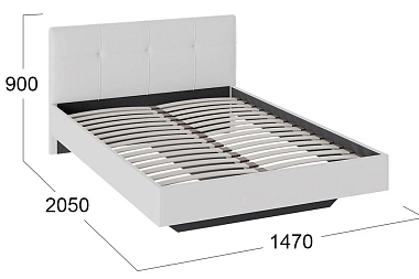 Полуторная кровать Элис с мягкой обивкой Тип 1 140х200 (Белая)