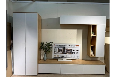 Гостиная Сканди (без панно) (Дуб бунратти / Белый бланш)