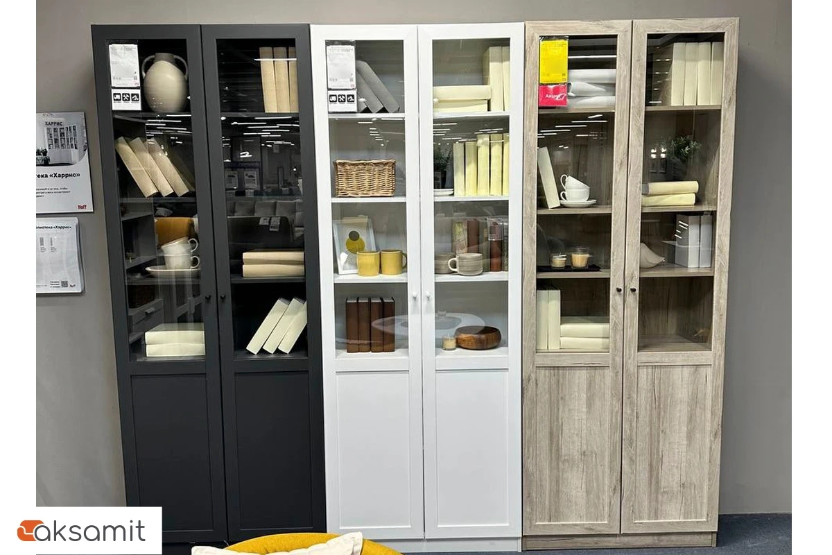 Шкаф для книг двухстворчатый Харрис 32 (Белый)