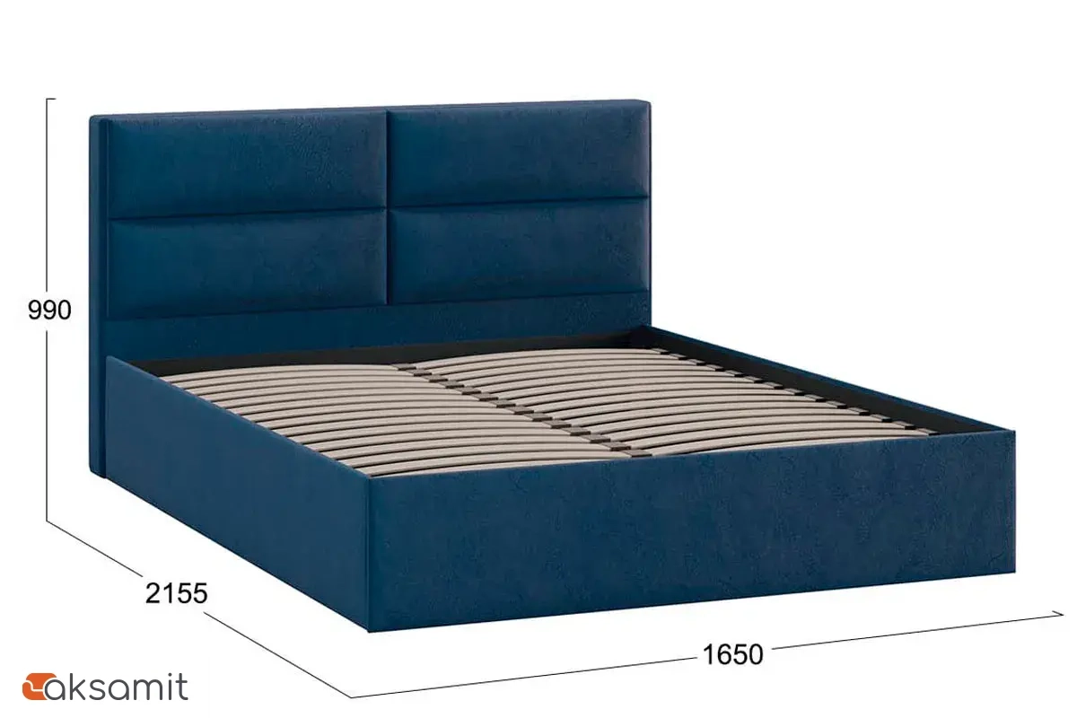Кровать универсальная Глосс Тип 1 без ПМ 160х200 (Микровелюр/Wellmart Blue) Кровать универсальная Глосс Тип 1 без ПМ 160х200 (Микровелюр/Wellmart Blue)