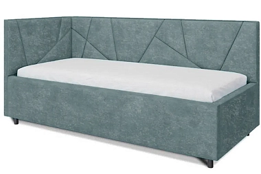 Кровать Рица с ПМ 90х200 (Небби 26 / Левый угол) 5 кат.