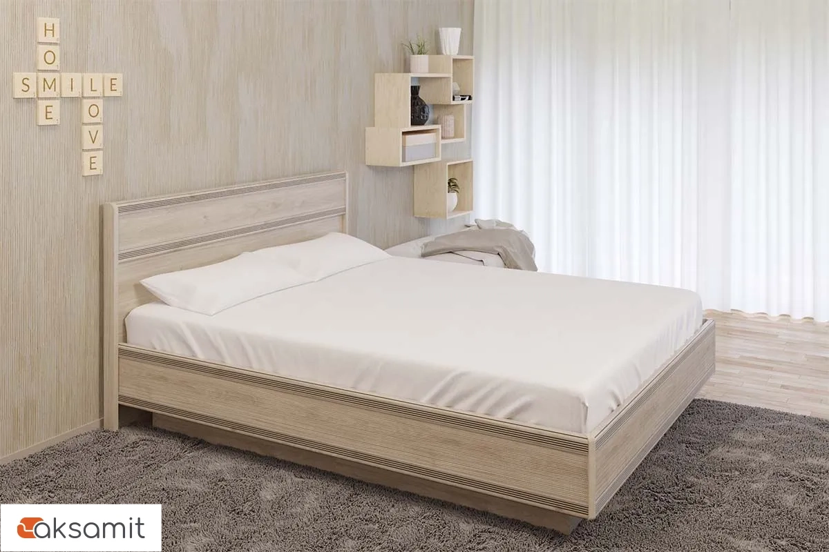 Кровать КР-1003 160х200 (Гикори Джексон Светлый) Кровать КР-1003 160х200 (Гикори Джексон Светлый)