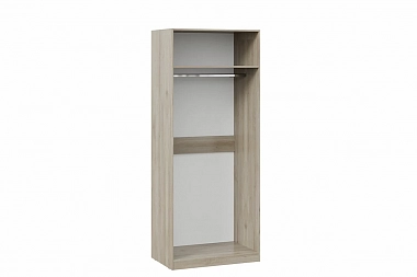 Шкаф для одежды с 2 дверями со стеклом Глосс СМ-319.07.211 (Батл Рок/Стекло/Мокко матовый)