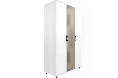 Шкаф для одежды и белья ШК-5001-СЯ-БГ (Снежный Ясень/Белый Бриллиант Глянцевый)