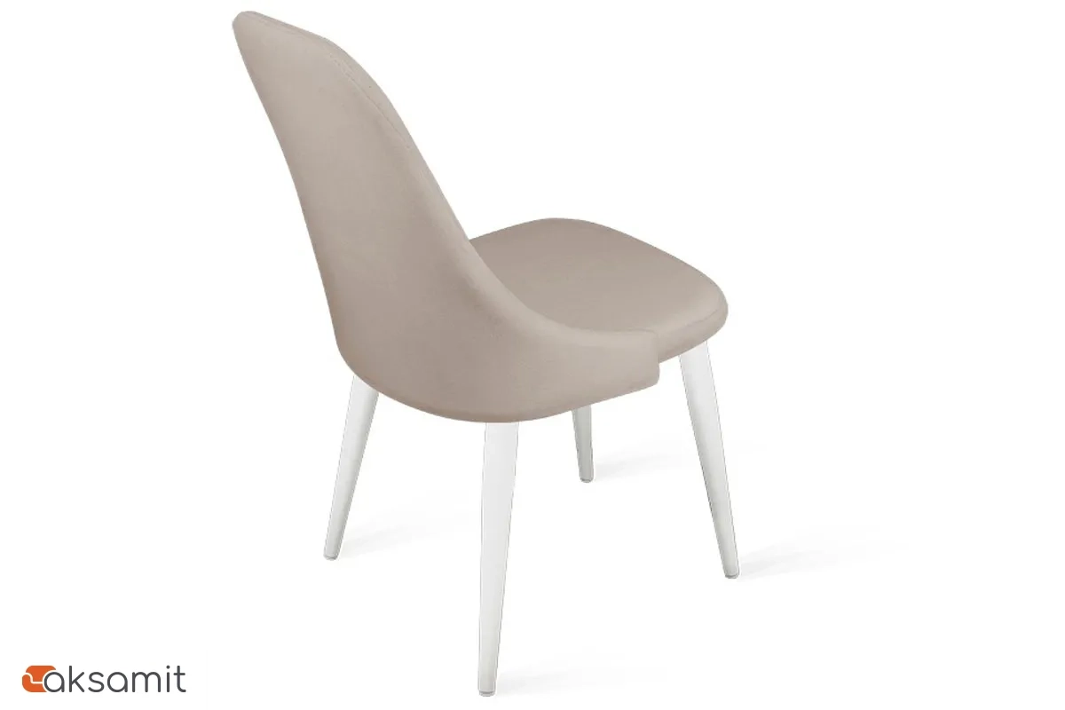 Стул Франк исп.2 ДП2-30 (конус) (Белый матовый/Микровелюр Catania Ivory/Бежевый) Стул Франк исп.2 ДП2-30 (конус) (Белый матовый/Микровелюр Catania Ivory/Бежевый)