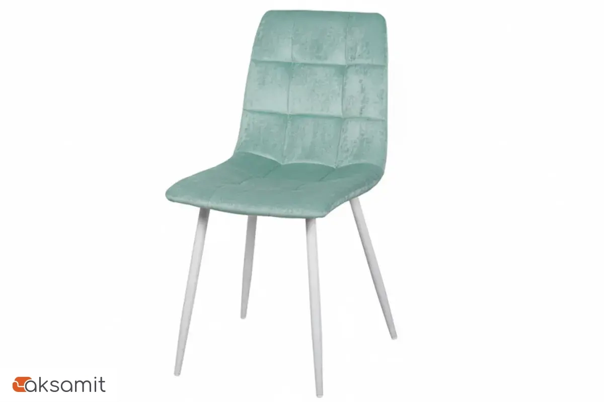 Стул Чили (Белый матовый / Велюр Сенсей / Mist green) СРП-052