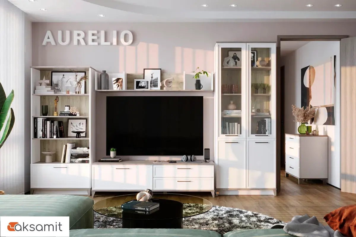 Комод Aurelio 6 (Белый/Блеквуд Сатиновый) Комод Aurelio 6 (Белый/Блеквуд Сатиновый)