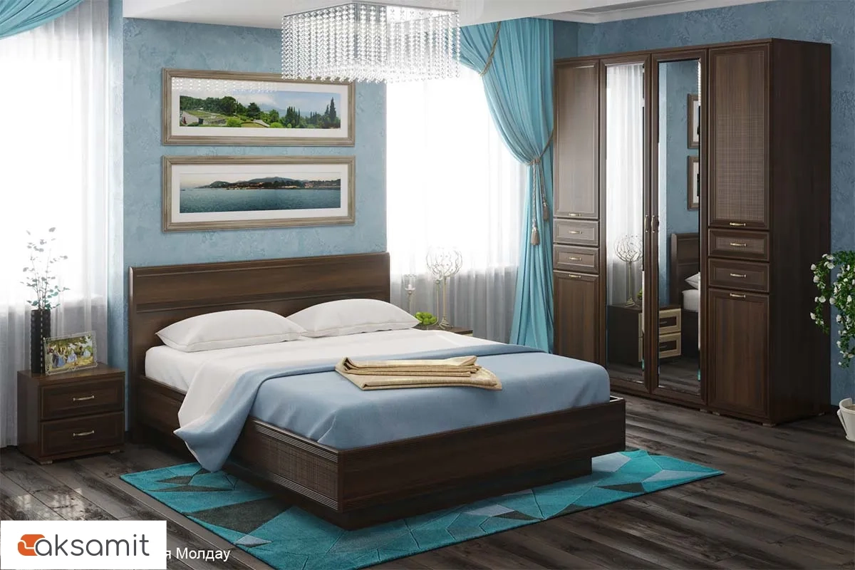 Кровать КР-1003 160х200 (Акация Молдау) Кровать КР-1003 160х200 (Акация Молдау)
