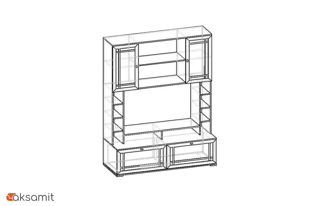 Sherlock 1 Шкаф МЦН орех шоколадный