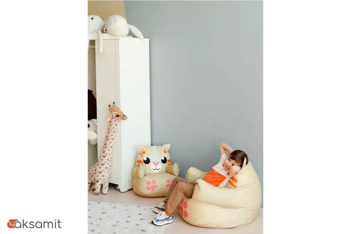 Пуфик Кошечка S Бежевый