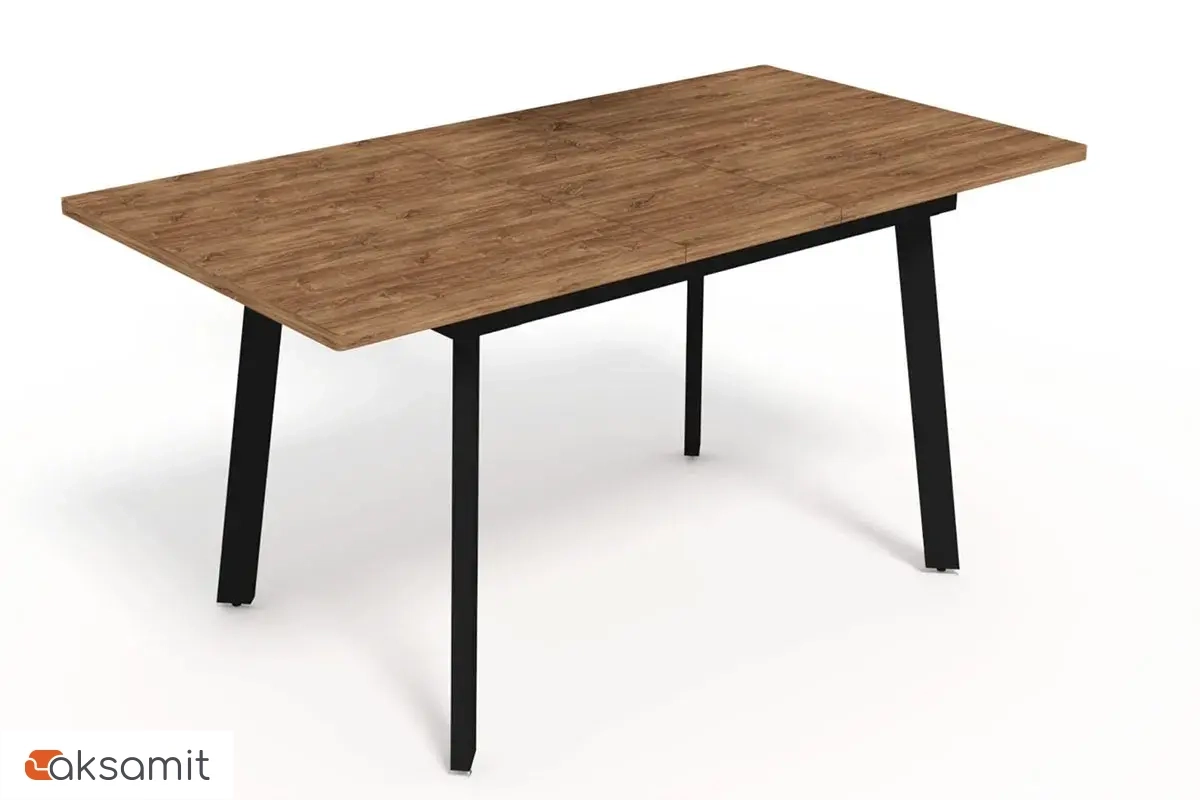 Стол обеденный Канзас 1200 (вставка 320) (Дуб Кунео Egger / Металл черный)