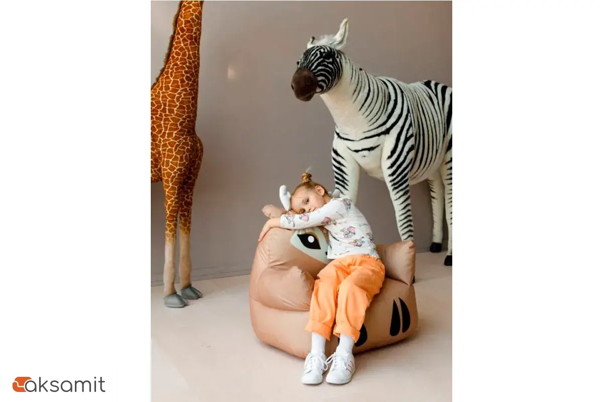 Пуфик Оленёнок L Бежевый