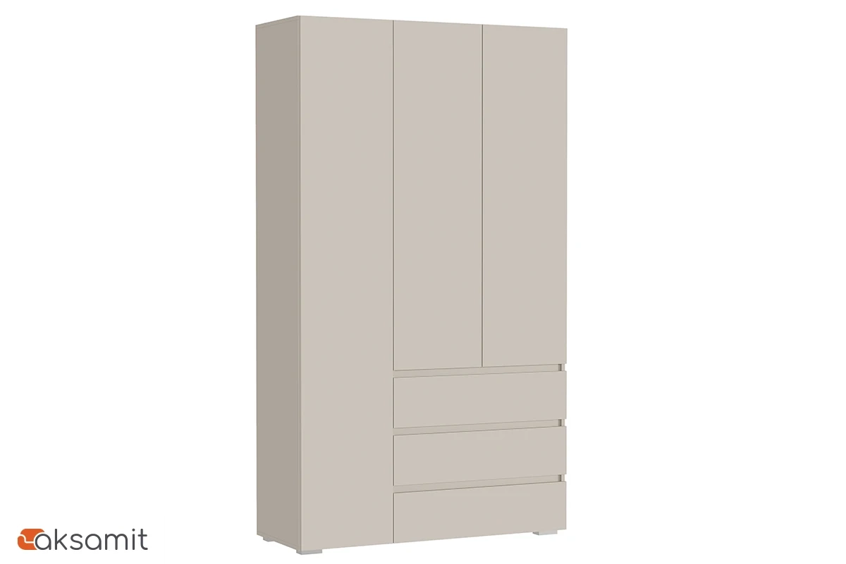 Шкаф 3-створчатый с ящиками Веста (Бежевый)