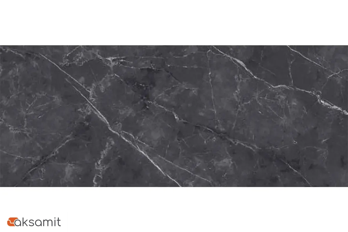 Стол обеденный Комильфо Мини (Керамика Черный Мрамор FNZ9206053 SHAKESPEARE BLACK / МДФ черный /Рама черная / Металл Черный)