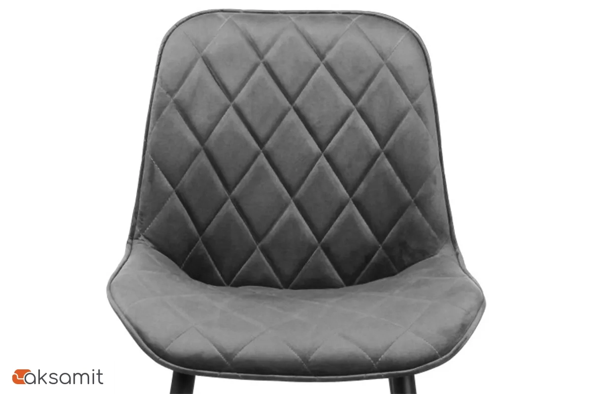 Стул Аура каркас Муар черный, велюр (Velluto 18 серый) СРП-032