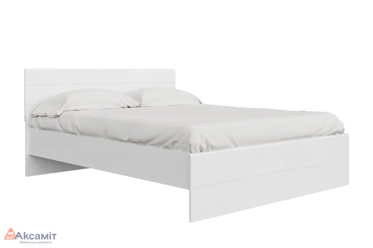 Кровать Gloss 140х200 Белый/Белый глянец (72374515)