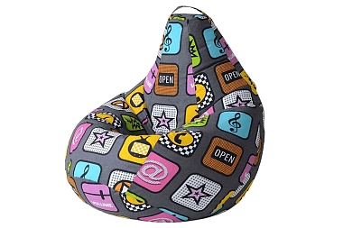 Кресло-мешок Груша Миди 2XL (Мебельный хлопок / Плей)