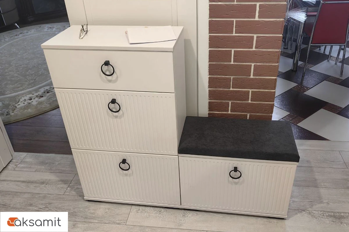 Тумба с мягким элементом Шарлиз (Белый/Бренди лайт 26)