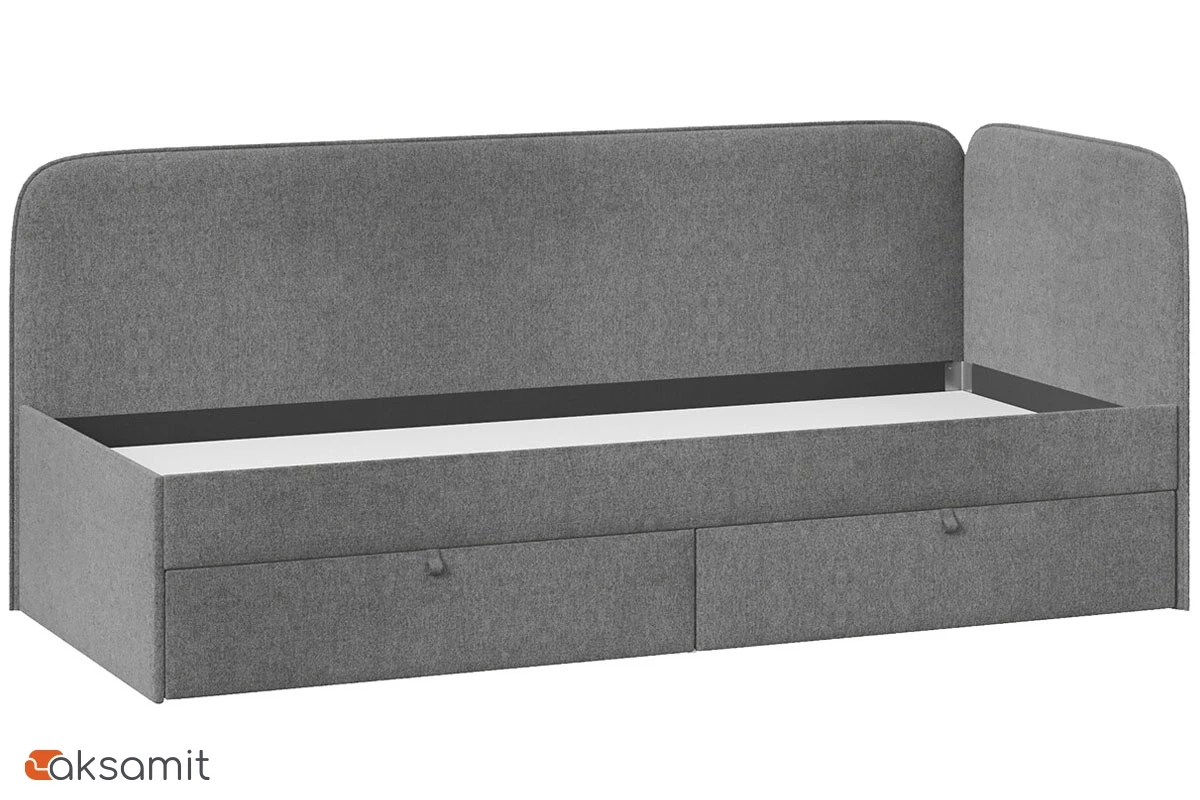 Кровать Молли с мягкой обивкой Тип 1 90х200 (Микровелюр/Scandi Graphite 22) Кровать Молли с мягкой обивкой Тип 1 90х200 (Микровелюр/Scandi Graphite 22)