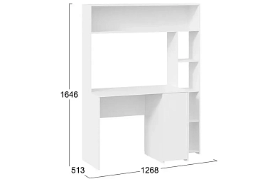 Стол компьютерный Тип 2 (Белый Ясень)