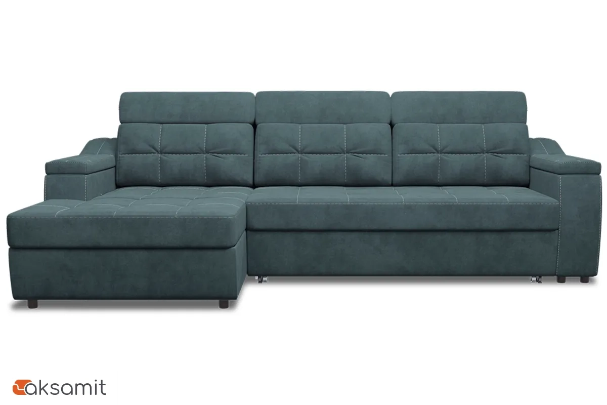 Угловой диван Бруно New ДКУ-О Teddy 18 Серый