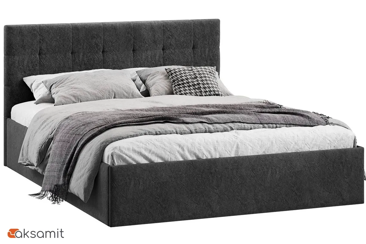 Кровать Джоли универсальная 160х200 Тип 1 (Микровелюр/Wellmart Graphite) Кровать Джоли универсальная 160х200 Тип 1 (Микровелюр/Wellmart Graphite)