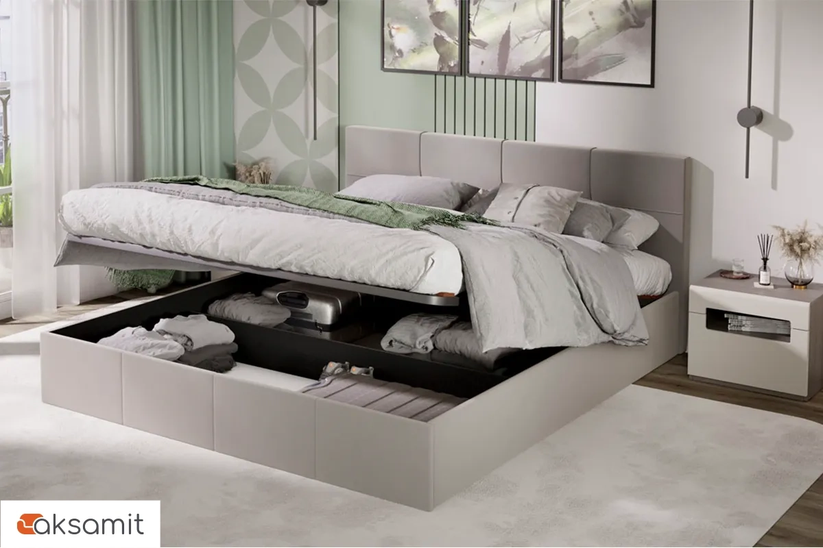 Кровать Лора с ПМ и заглушиной 180х200 (Велюр / Confetti Smoke)