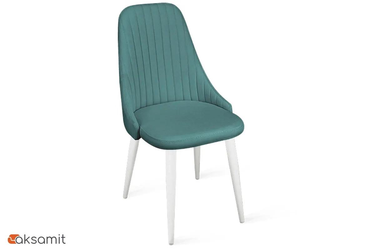 Стул Франк исп.2 ДП2-30 (конус) (Белый матовый/Микровелюр Madera Aquamarine/Аквамарин) Стул Франк исп.2 ДП2-30 (конус) (Белый матовый/Микровелюр Madera Aquamarine/Аквамарин)