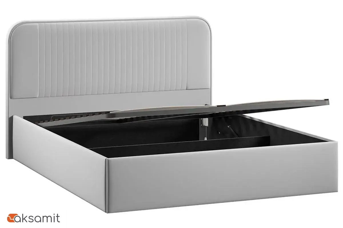 Кровать Тиффани c подъемным механизмом Тип 1 и заглушиной 180х200 (Велюр / Confetti Silver)