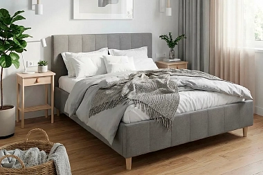 Кровать Сицилия 160х200 с ПМ (Civilia 25/Серый) 1 кат.