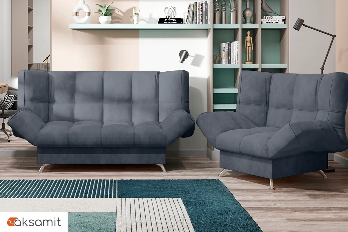 Диван-кровать Клик-кляк 8 ДК Регина-45.1 Siesta Blue steel