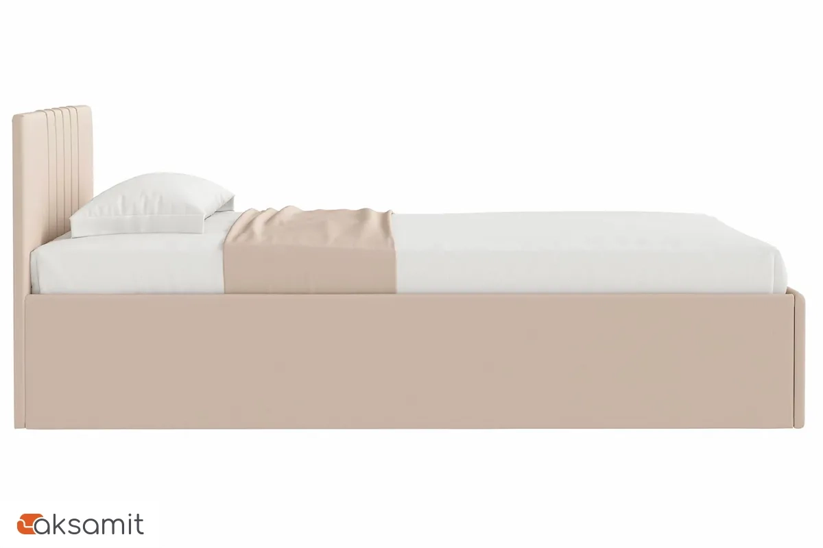 Кровать Соло односпальная с ПМ 90х200 (Newtone Light Beige/Светло-бежевый)