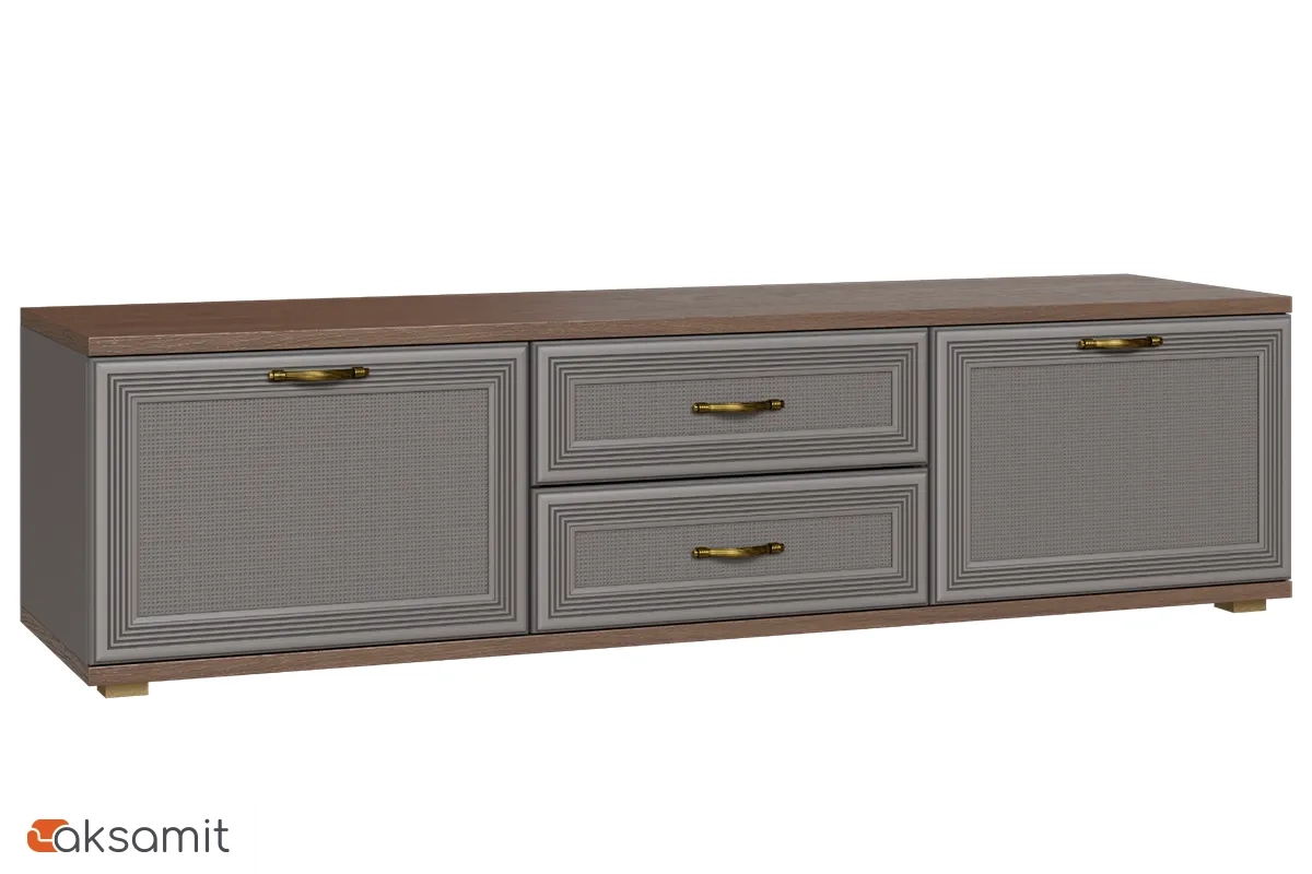 Тумба ТБ-1034-ГТ-СО (Гикори Джексон Темный / Серый Оникс)