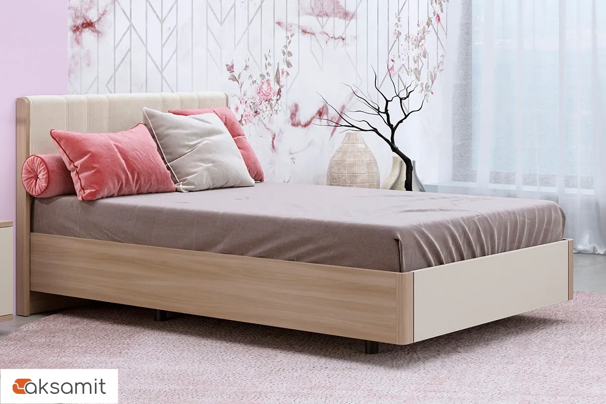 Кровать КР-5011-АС-КМ-В 120х200 (Ясень Асахи/Кашемир Матовый/Велюр) Кровать КР-5011-АС-КМ-В 120х200 (Ясень Асахи/Кашемир Матовый/Велюр)