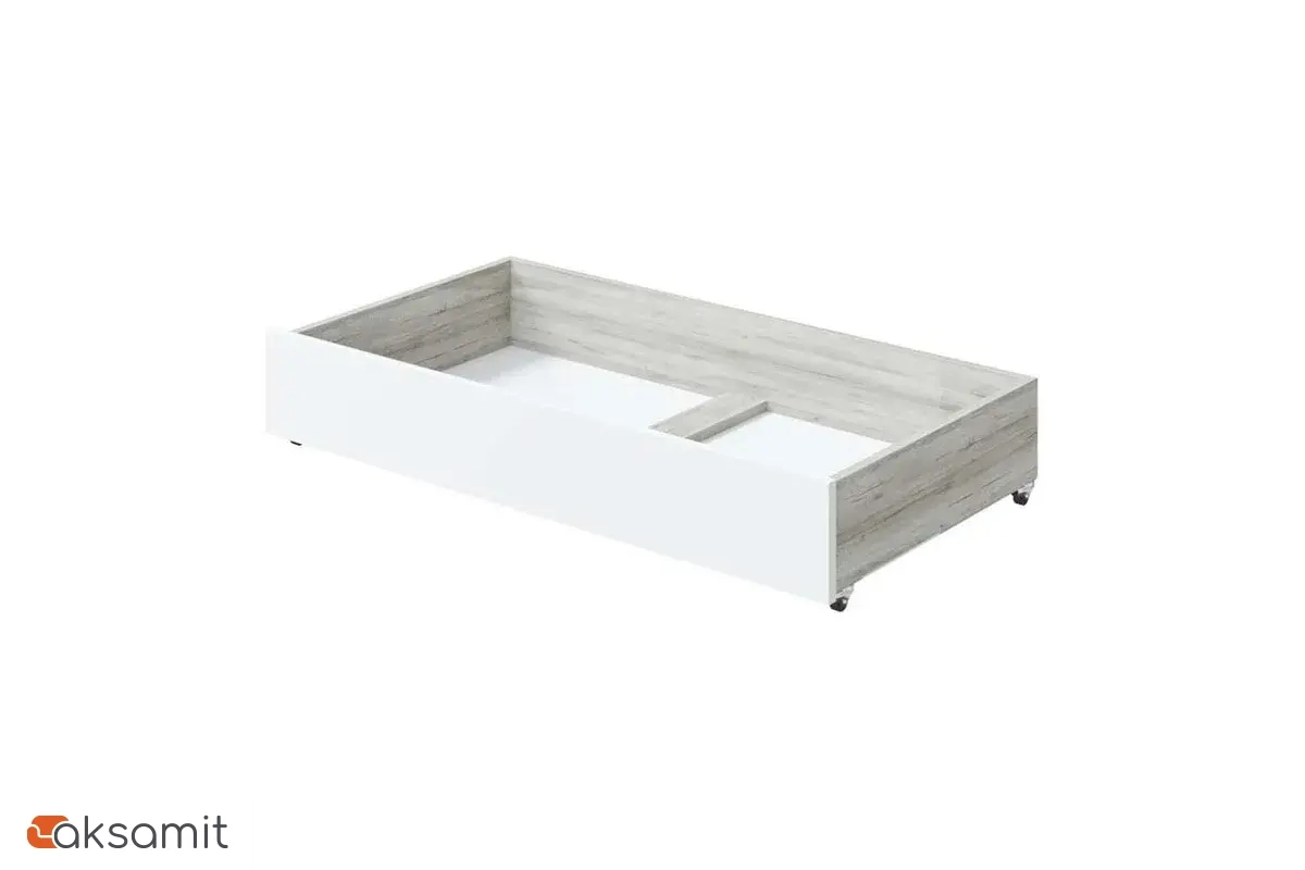 Кровать Лори с ящиками 140х200 (Дуб Серый/Белый)