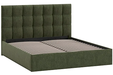 Кровать универсальная Эмбер 160х200 Тип 1 с ПМ и заглушиной (Микровелюр/Jercy Deep Green)