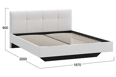 Двуспальная кровать Элис c мягкой обивкой Тип 1 160х200 (Белая) фото