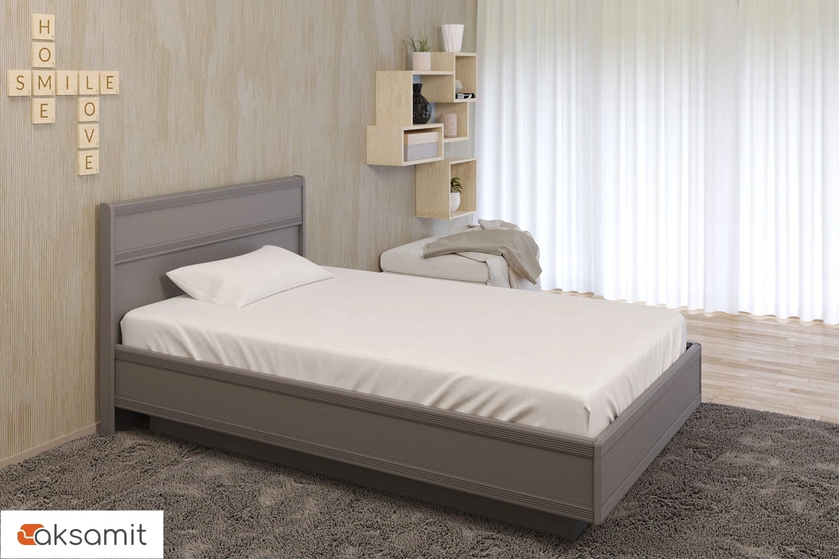 Кровать КР-1002-СО с ПМ 140х200 (Серый Оникс) Кровать КР-1002-СО с ПМ 140х200 (Серый Оникс)
