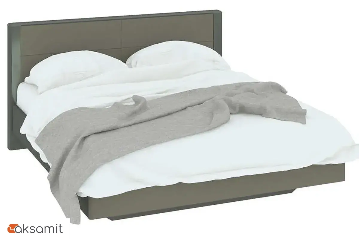 Двуспальная кровать Наоми СМ-208.01.01 (Фон Серый/Джут) 160х200