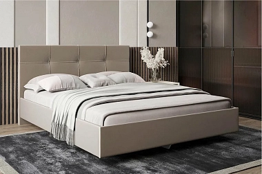 Кровать Kapriz с ПМ 140х200 (Newtone Light Beige / Бежевый)
